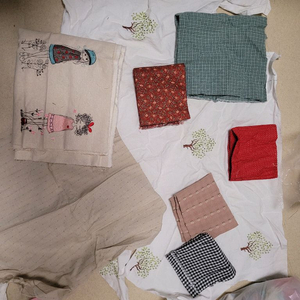 자수 원단과 퀼트원단