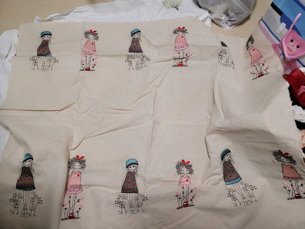 자수 원단과 퀼트원단--2