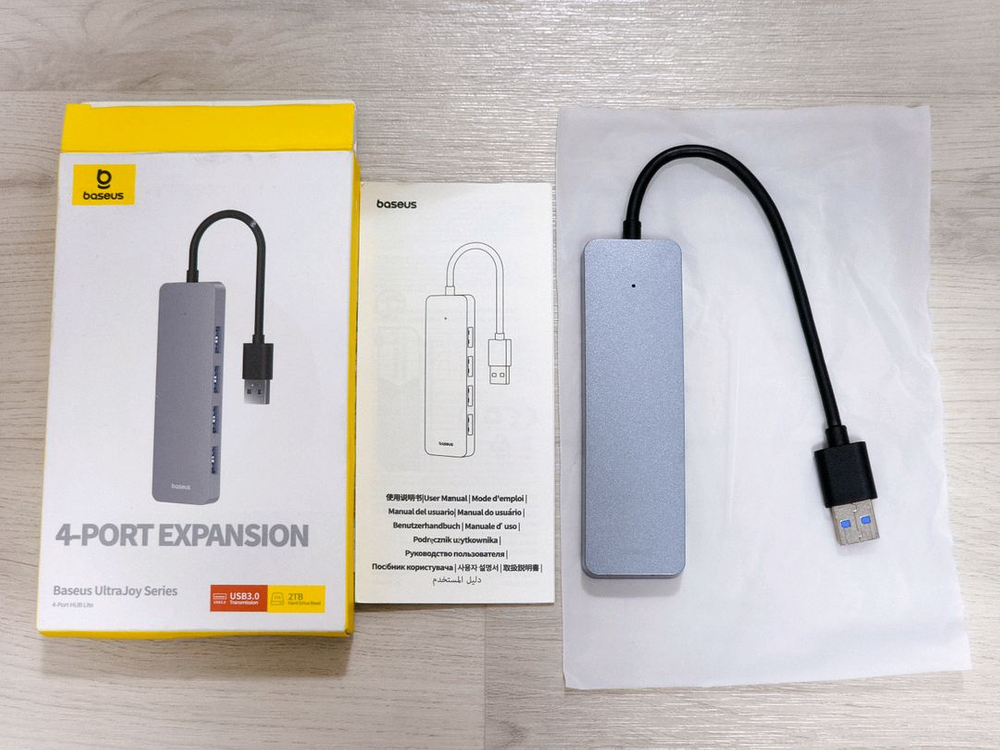 베이스어스 울트라조이 시리즈 4포트 허브 USB허브--1