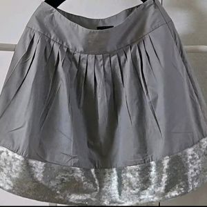 Theory 그레이 셔링 스팽글 스커트 사이즈 4 55-66