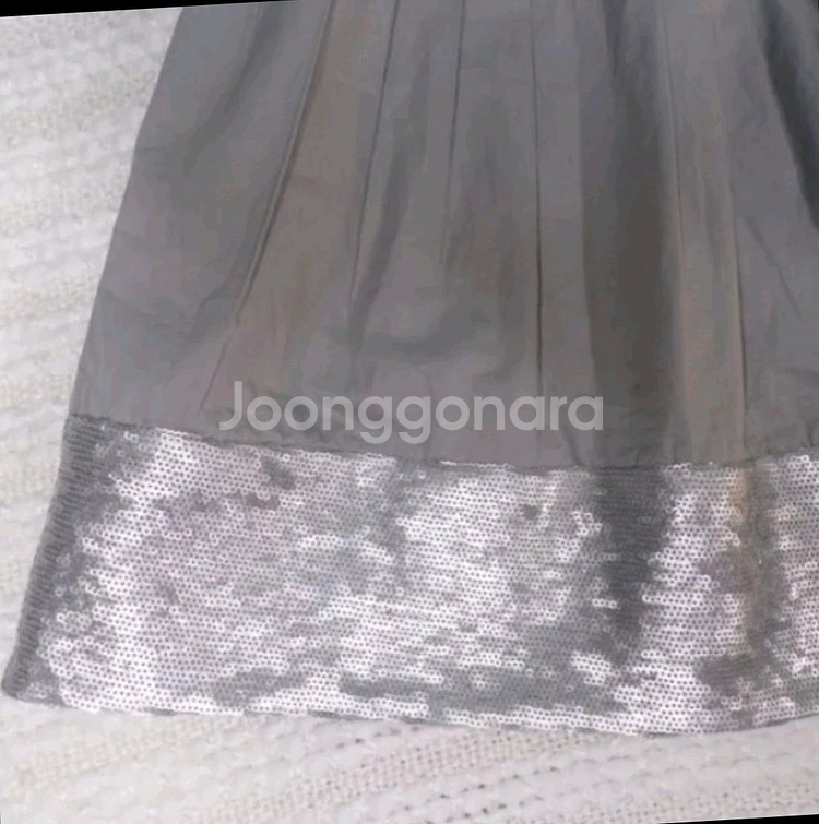 Theory 그레이 셔링 스팽글 스커트 사이즈 4 55-66--2