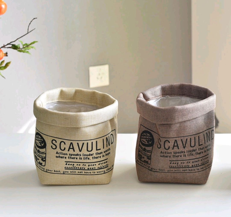 미사용 패브릭 감성 인테리어 빈티지 화분 커버--3