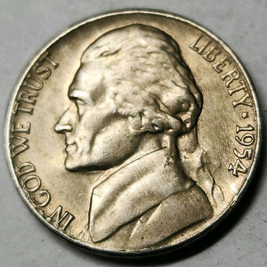 림CUD 에러동전 미국주화 제퍼슨 니켈 1954 S 키데이트