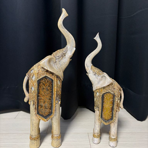 금코끼리 조각상 2마리 일괄