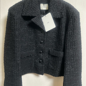 오르orr 컬리 트위드 자켓 블랙 S