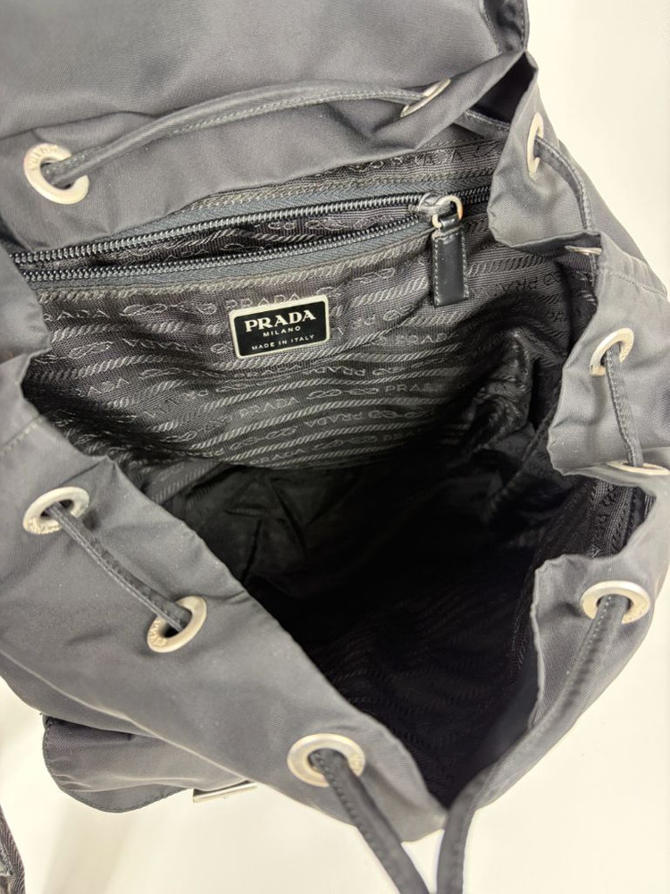 프라다 나일론 투포켓 미듐 백팩--6