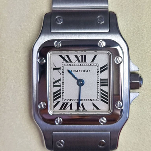 까르띠에 산토스 갈베 스틸 스몰 S 쿼츠 여성용 시계 04년