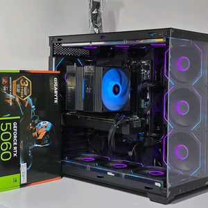 (새제품 블랙)라이젠 9800X3D, RTX5060, 850W GOLD, B850M WIFI, 방송게이밍컴퓨터본체