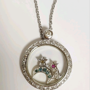 플래티늄 무빙 다이아 목걸이