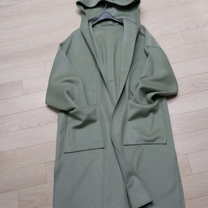 [새상품]청담동 보세샵 구매 캐시미어 100% 후드 롱코트 이미지