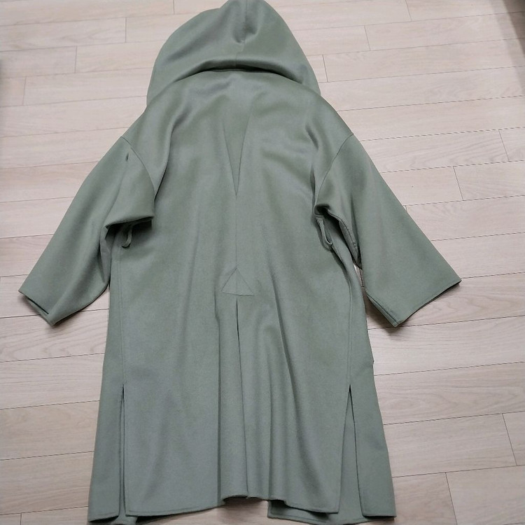 [새상품]청담동 보세샵 구매 캐시미어 100% 후드 롱코트 이미지