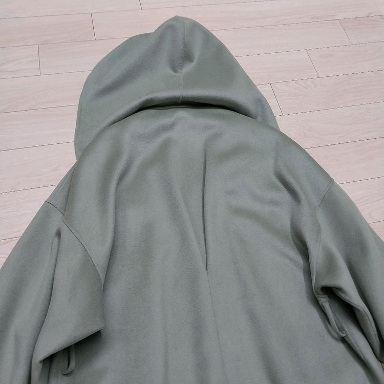 [새상품]청담동 보세샵 구매 캐시미어 100% 후드 롱코트 이미지