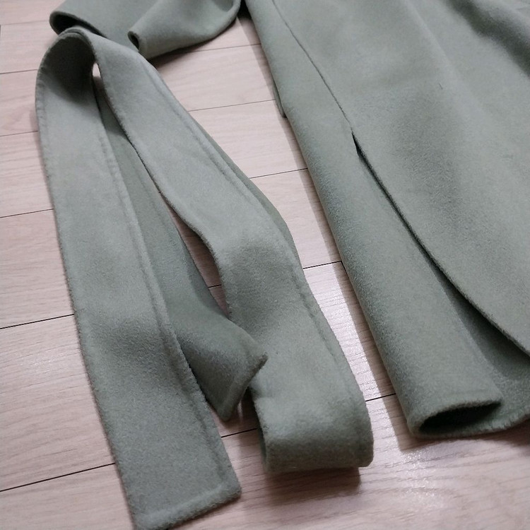 [새상품]청담동 보세샵 구매 캐시미어 100% 후드 롱코트 이미지