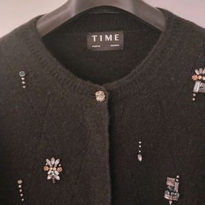 한섬타임 보석가디건.랑방