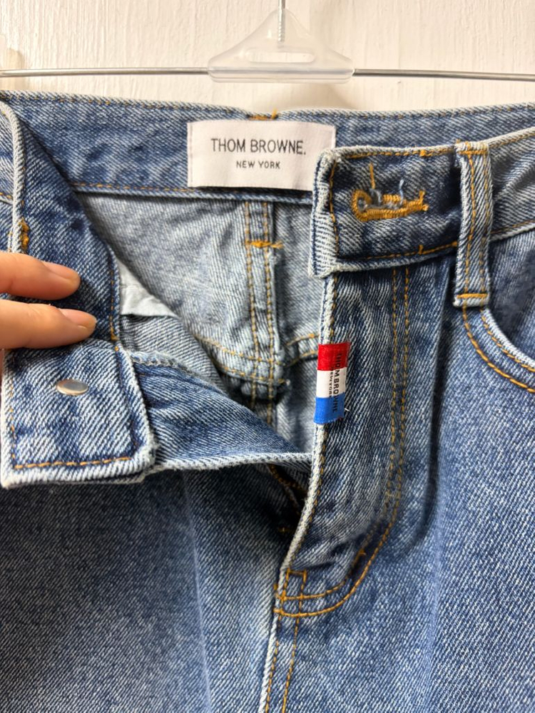 톰브라운 청치마 미디기장 1사이즈--4