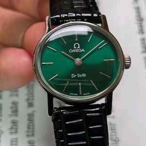 빈티지 오메가 드빌 그린 가로타원형 수동 메커니컬 여성용 이미지