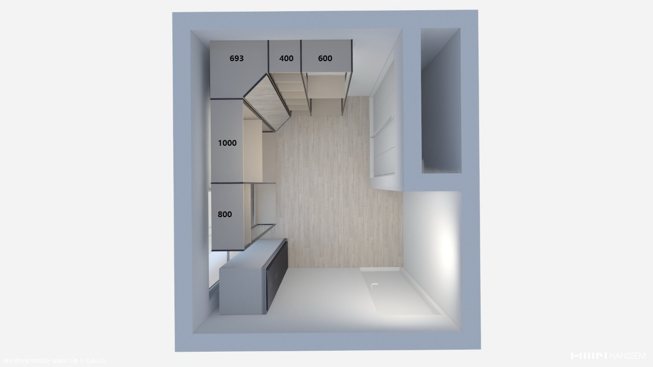 한샘 시스템장 스테이 플러스 코너전신거울형(드레스룸 시스템장, 옷장)--1