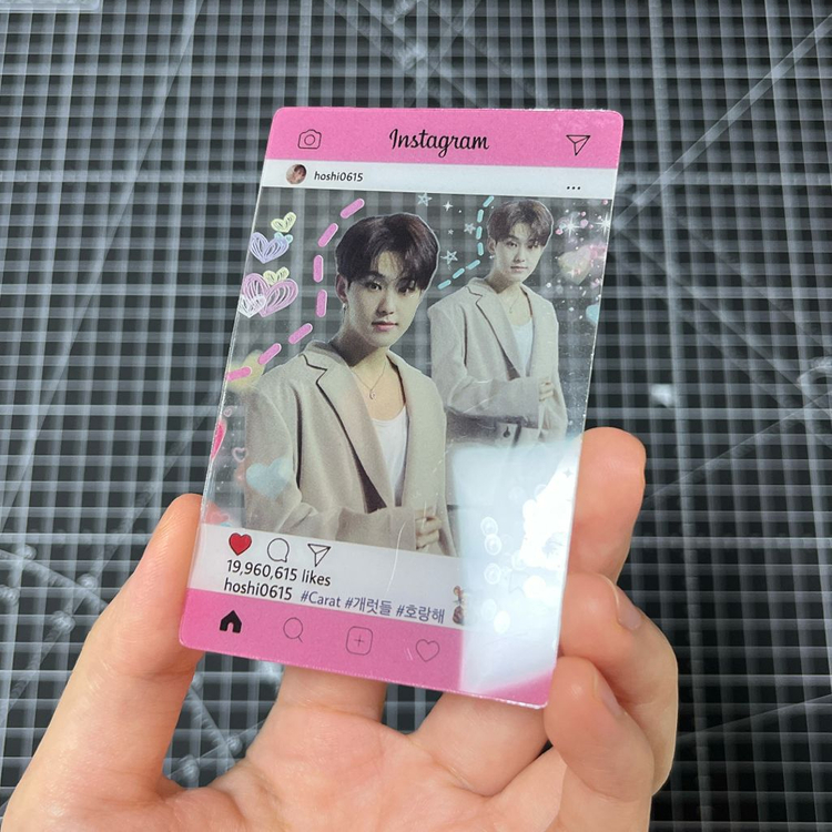 세븐틴 호시 민규 비공식 투명 포카 포토카드 나눔 이미지