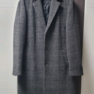 남성 체크 싱글 코트 (M)