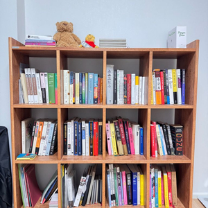 월넛색상 원목 책장