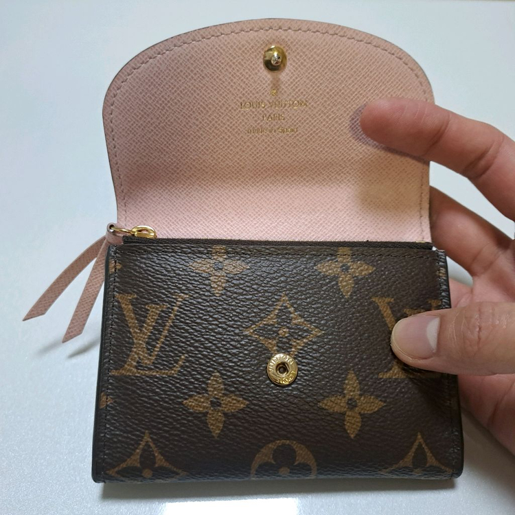 [최상급/정품] 루이비통 로잘리 지갑 핑크 브라운, 루이비통 카드지갑,동전지갑--2
