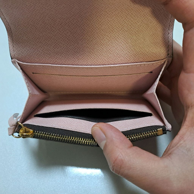 [최상급/정품] 루이비통 로잘리 지갑 핑크 브라운, 루이비통 카드지갑,동전지갑--5