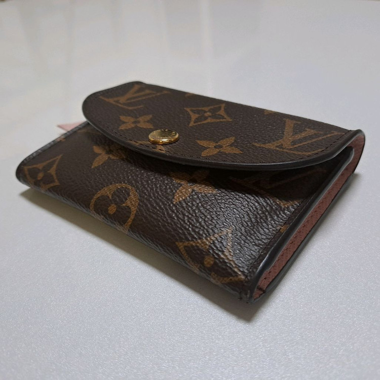 [최상급/정품] 루이비통 로잘리 지갑 핑크 브라운, 루이비통 카드지갑,동전지갑--8