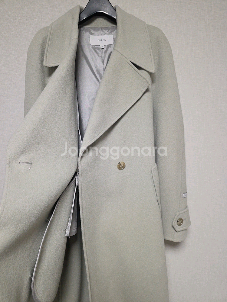 온앤온 양모울 핸드메이드 롱코트--3