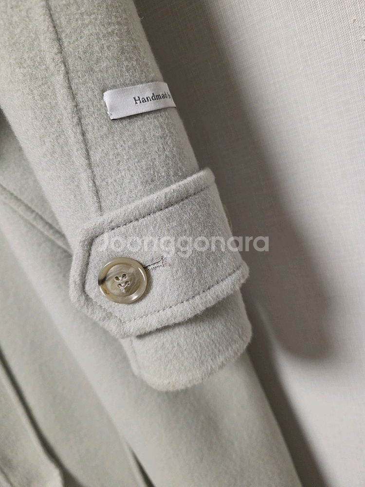 온앤온 양모울 핸드메이드 롱코트--4