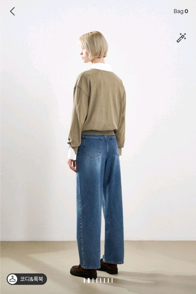 한섬 25fw신상 시스템 울 블렌드 어시메트릭 가디건 프리(새옷)--3