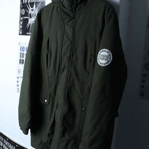 (M-L) 아디다스 패딩 점퍼자켓 야상 카키 밀리터리