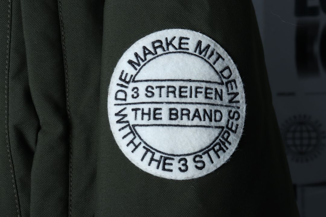 (M-L) 아디다스 패딩 점퍼자켓 야상 카키 밀리터리--5