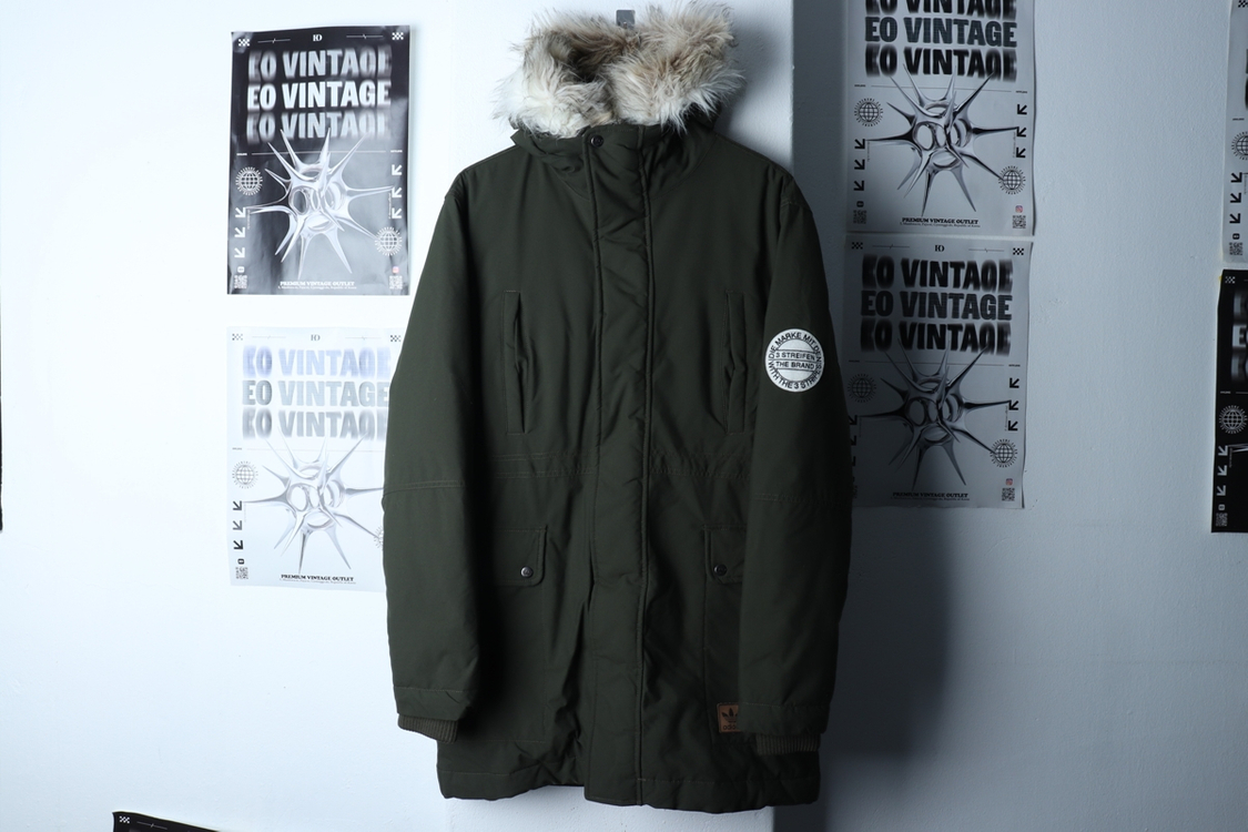 (M-L) 아디다스 패딩 점퍼자켓 야상 카키 밀리터리--2