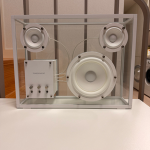 트랜스페어런트 라지 화이트 스피커