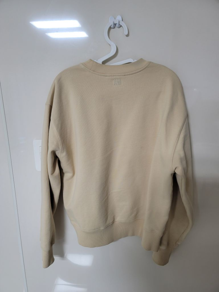 아미 헤비코튼 베이지 맨투맨 S 95정사이즈 상태굿남성 이미지