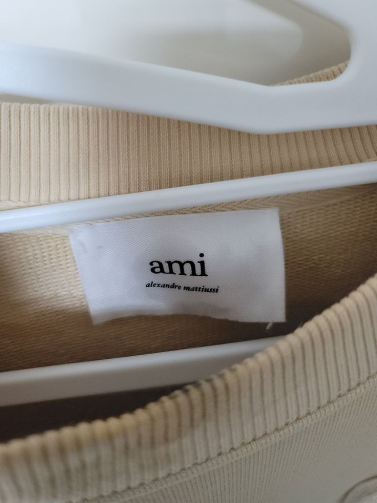 아미 헤비코튼 베이지 맨투맨 S 95정사이즈 상태굿남성 이미지