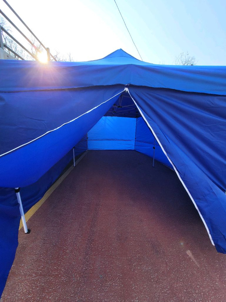 [미개봉]3x6 접이식 캐노피천막 자바라 이동식 그늘막 바람막이--1