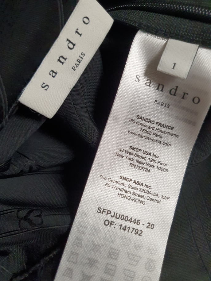 산드로 sandro 패턴 새틴 스커트 1 사이즈--4