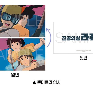 천공의 성 라퓨타 렌티큘러 엽서 영화 특전 굿즈 3주차