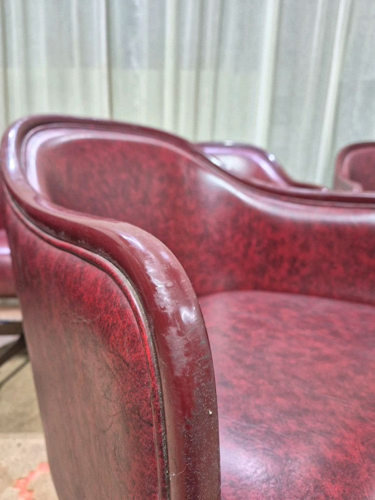 빈티지 미드센츄리 모던 가죽의자x4--5