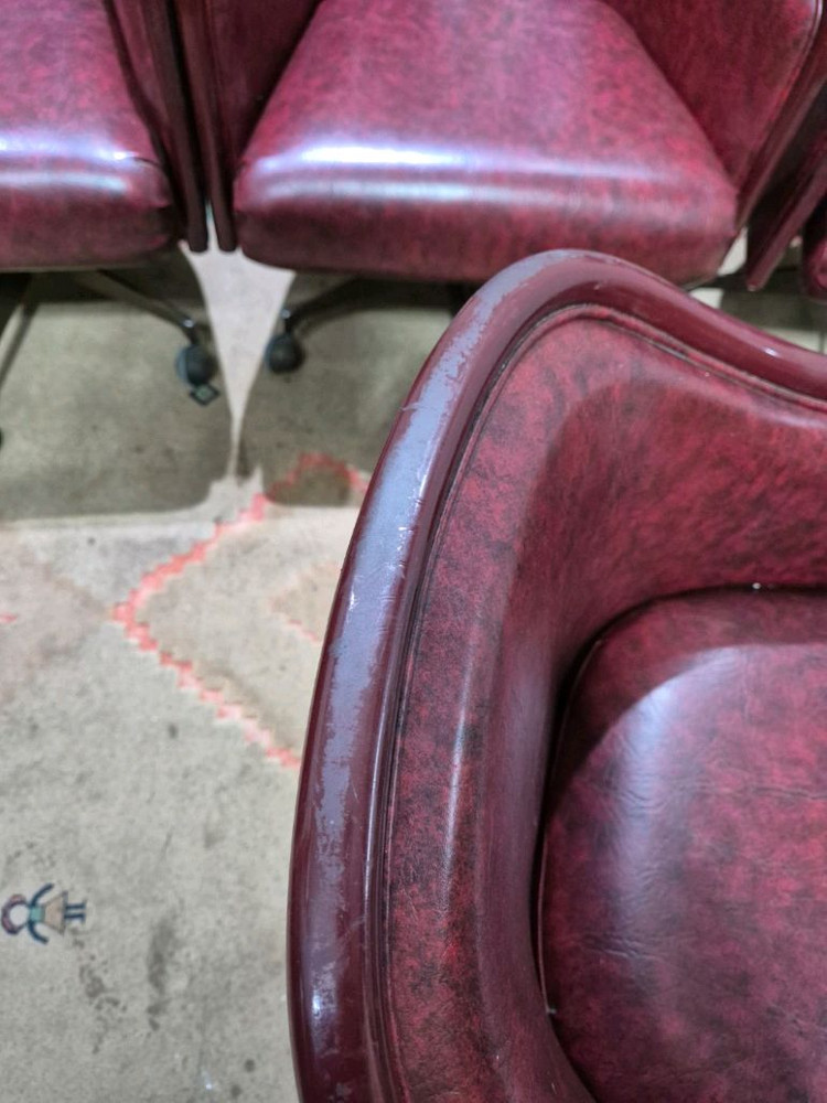 빈티지 미드센츄리 모던 가죽의자x4--7