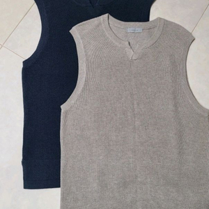 프로젝트엠 니트 스웨터 조끼 베스트 남성 95 네이비 베이지