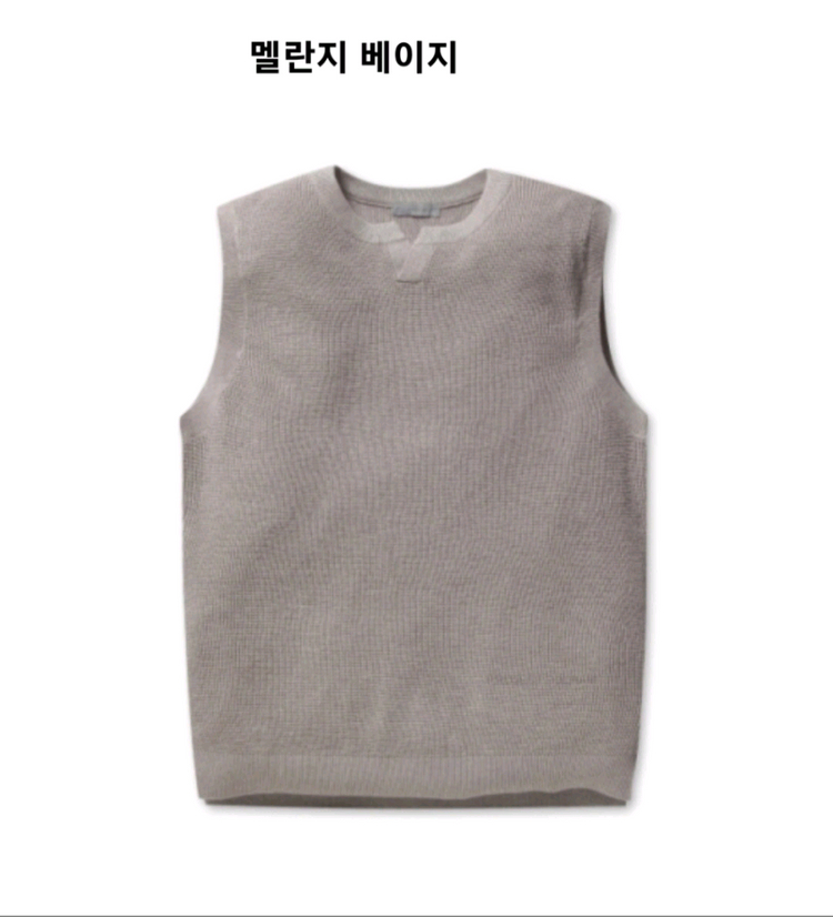 프로젝트엠 니트 스웨터 조끼 베스트 남성 95 네이비 베이지--2