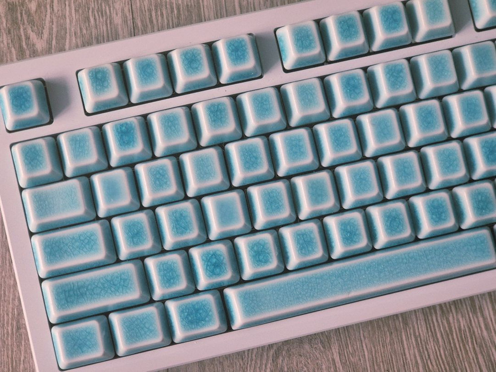 레오보그 hi8se 블루치즈축 + 세라키 크레이즈드 블루 알루미늄 유무선 키보드--0