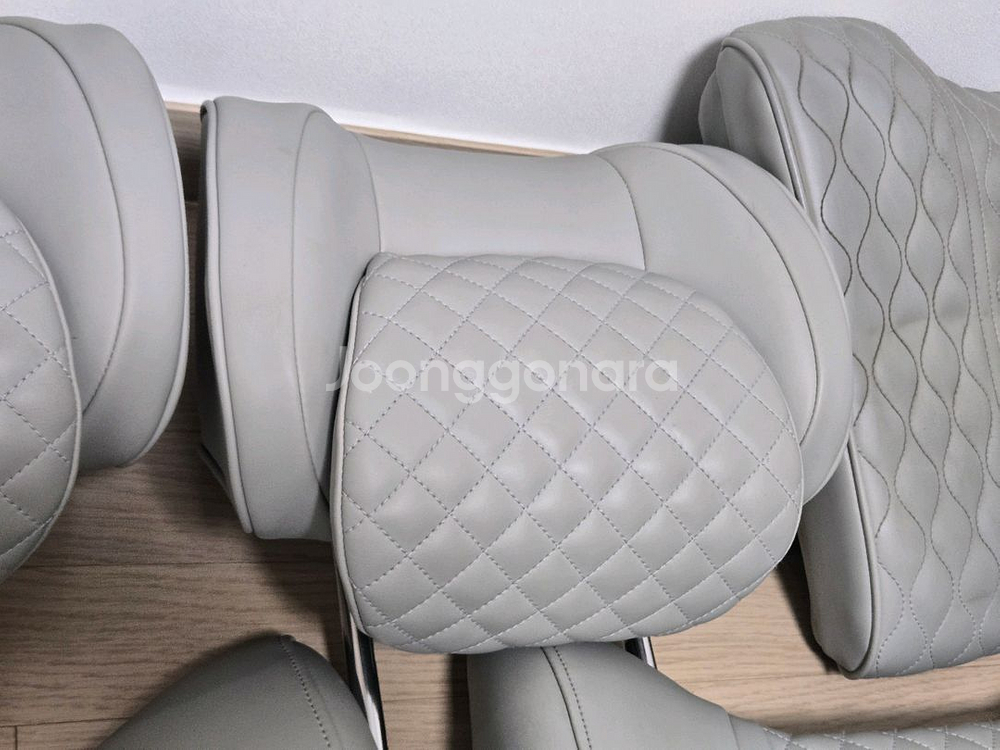 아임반 헤드레스트 허리쿠션 웜그레이--2