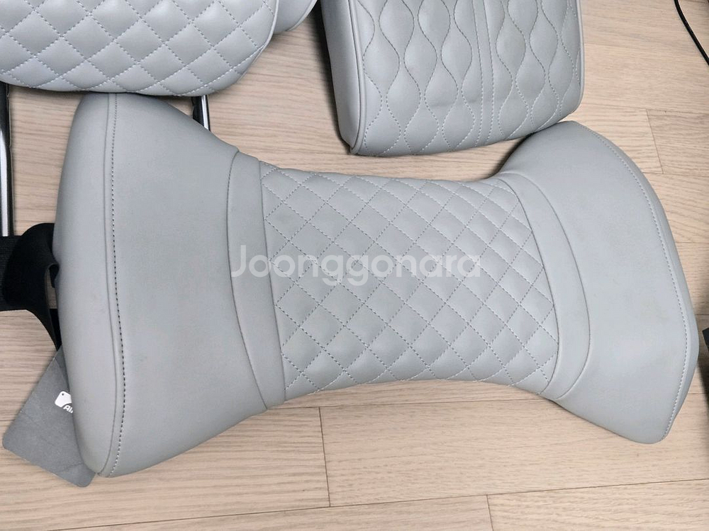 아임반 헤드레스트 허리쿠션 웜그레이--3