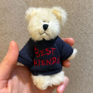 보이즈베어 쪼꼬미 인형 Best Friends 자수 네이비 티셔츠