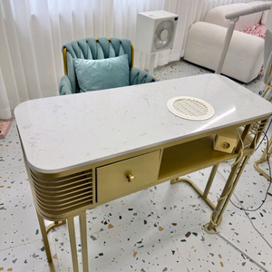 북유럽 1인 네일아트 대리석테이블 의자세트