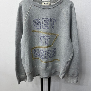 정품) 아크네스튜디오 여성 컬리지 패치 그레이 맨투맨 XS