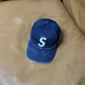 슈프림 S로고 6패널 볼캡 모자 23fw 피그먼트 네이비